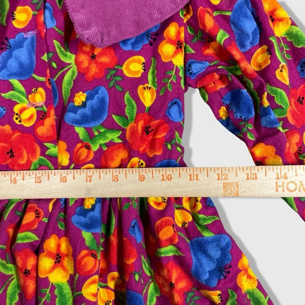 Popsicle Floral Dress Kids 3T Pink Vintage Cottagecore Eclectic Retro Boho